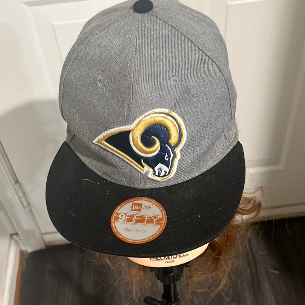 Gray and Black Snapback Cap